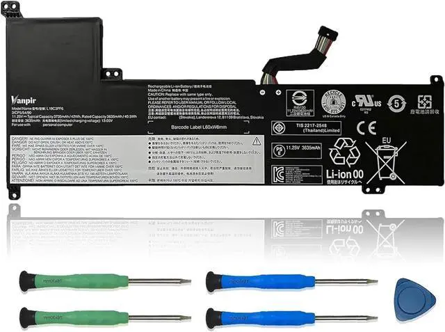 Main image of L19C3PF6 Laptop Battery 11.25V 42Wh 3735mAh Replacement for Lenovo IdeaPad 3-17ADA05 3-17ARE05 3-17IIL05 3-17IML05 Series SB10W89847 L19L4PF2 5B10W89846 L19D4PF2 5B10W89835 5B10W89838 L19L3PF4