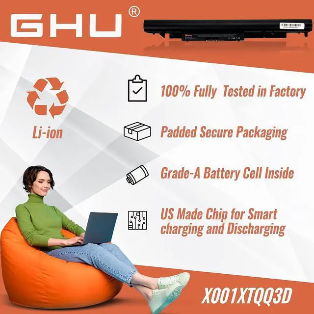 Alt view image 6 of 6 - GHU New 38 Wh 2600 mAH JC03 JC04 919701-850 919700-850 919681-421 HSTNN-LB7W HSTNN-DB8E Laptop Battery Compatible with HP 14-bs000 14-bw000 15-bs000 15-bw000 HP 17-bs000 17-ak000 Series