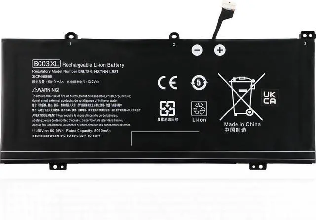 Alt view image 7 of 7 - BND BC03XL11.55V 5010mAh L84182-421 L84398-005 L84182-1C1 Laptop Battery Compatible with HP Pro C640 Chromebook x360 14C-CA0053DX 14C-CAO000 14C-CAO0OOND Series HSTNN-LB8T HSTNN-IB9