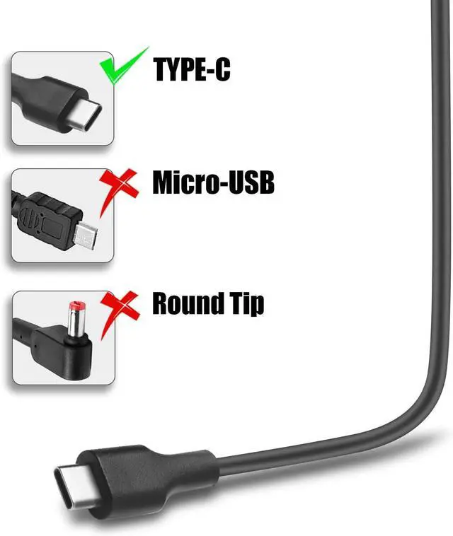 Alt view image 2 of 6 - New Slim 140W Watt USB-C AC Adapter Charger Fit for Lenovo Slim Pro 7 9, Yoga Pro 9 7, Yoga 9i,Legion 9, Legion Pro 5 5i 7 7i,ThinkPad Z16, Yoga Slim 7 5 Laptop Replacement Type C Power Supply Cord