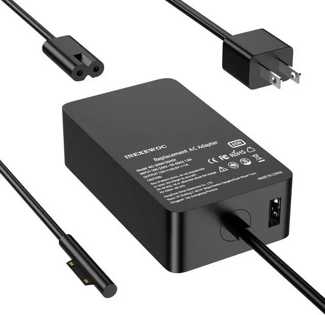 Main image of 65W Surface Pro Laptop Charger for Microsoft Surface Pro 10, 9, 8, 7+, 7, 6, 5, 4, 3, X, Windows Surface Laptop 6, 5, 4, 3, 2, 1, Surface Go Tablet, Surface Book 3, 2, 1, Support 44W, 36W,24W LED