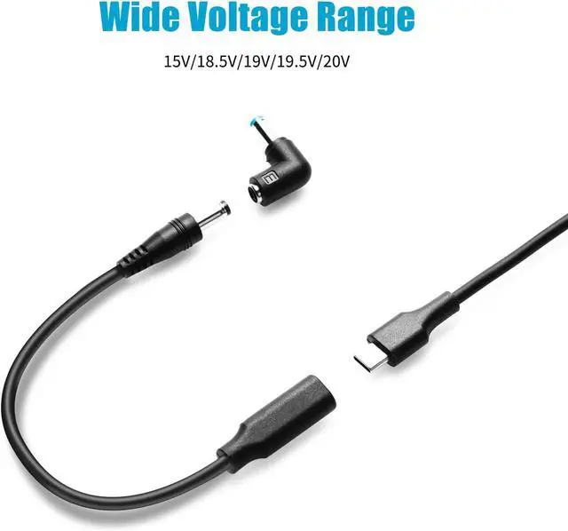 Alt view image 3 of 7 - 100W USB C Universal Laptop Charger Fit for HP Lenovo Dell Acer Asus Toshiba Geteway Samsung MacBook IBM Fujitsu Sony LG MSI Notebook Ultrabook Chromebook Computer AC Adapter Power Cord