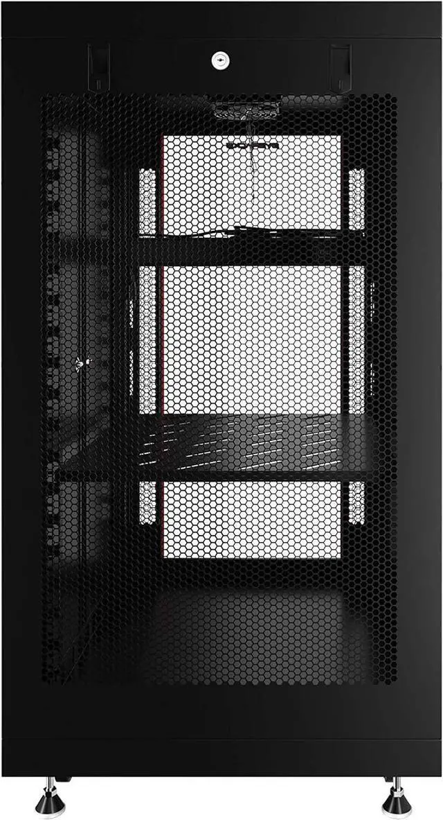 Alt view image 7 of 7 - Server Rack Locking Cabinet Network Enclosure Premium Series for Server AV Networking Computer and Other IT Equipment - 35-inch Depth - Thermosystem/LCD Screen (18U)