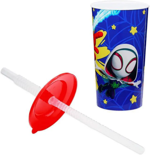 Alt view image 3 of 5 - Marvel Spiderman 16oz Water Bottle Set ~ 6pc Bundle Spidey and his Amazing Friends Refillable Cups with Straws for School Supplies, Sports, and More