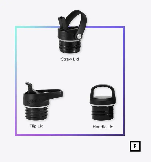 Alt view image 3 of 7 - IRON °FLASK Camping & Hiking Hydration Canteens - 3 Lids (Narrow Straw Lid) Leak Proof Vacuum Insulated Stainless Steel - Hot & Cold Double Walled Sports Water Bottle - Cobalt, 24 Oz