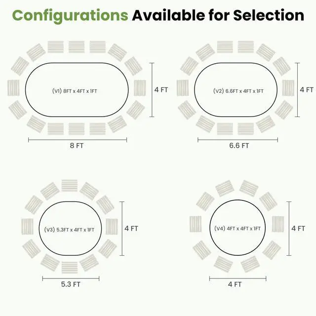 Alt view image 4 of 7 - Galvanized Raised Garden Bed, 8x4x1 FT Oval Metal Planter Box for Outdoor, 12 Raised Beds for Gardening Vegetables Flower Herb(Pearl White)