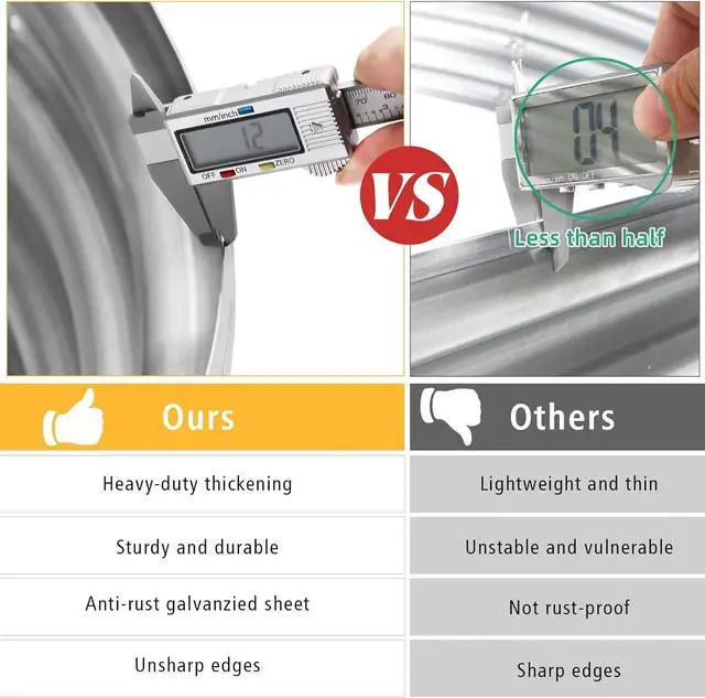 Alt view image 4 of 7 - Garden Galvanized Raised Garden Bed Kit - Metal Planter Boxes for Vegetables/Herbs/Flowers, Heavy-Duty Steel Outdoor Garden Box with Reinforced Edges