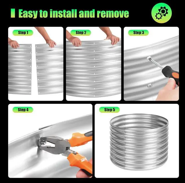 Alt view image 5 of 7 - 36 inch Fire Pit Ring, Galvanized Fire Ring 2ft high, Wood Burning Fire Pits Ring, Outdoor Fireplace Height 24 Inch, Round Camp Fire Ring, Bonfire Pit for Camping, Backyard (3x3x2FT)