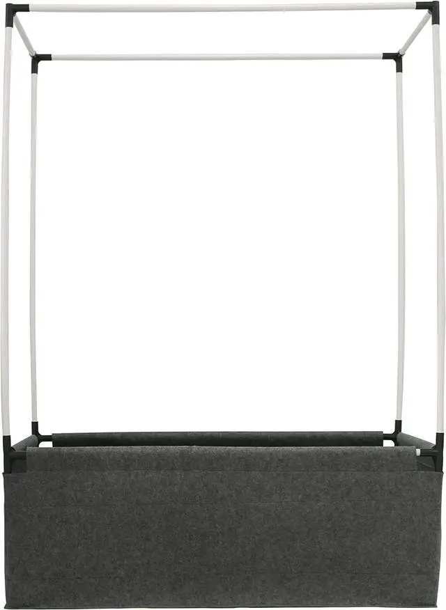Main image of Gardzen Raised Grow Bed with PVC Frame - 47.2"x23.5"x16.9" Breathable Planter Raised Bed, No-Till Design, Includes Pipes & Connectors, Air-Pruning for Healthier Plants