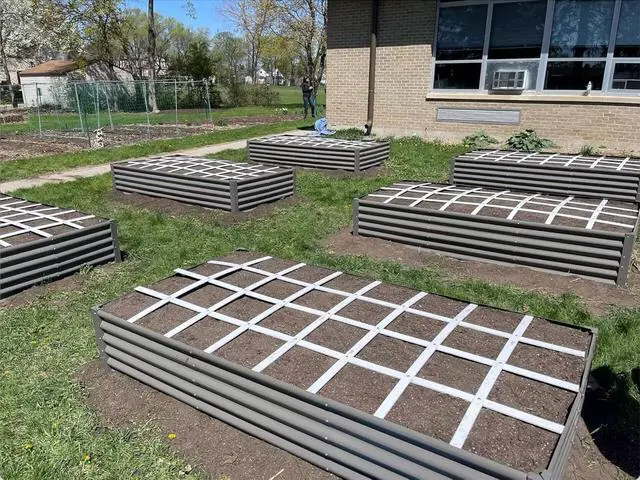 Alt view image 2 of 6 - A ANLEOLIFE 8X4X1.5ft Galvanized Raised Garden Bed Kit, Rectangular Large Metal Deep Root Planters for Outdoor Plants Vegetables Flowers Herb, 359 Gallon Capacity- Quartz Grey