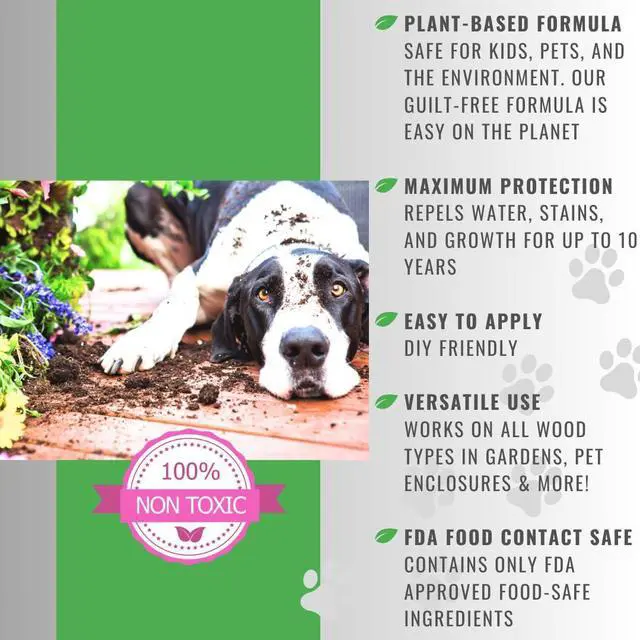 Alt view image 6 of 7 - Garden Box Sealer | FDA Food Contact Safe Plant-Based Wood Sealant for Raised Bed, Planter & Pet House. Protects All Wood Types from Water & Weather Damage |