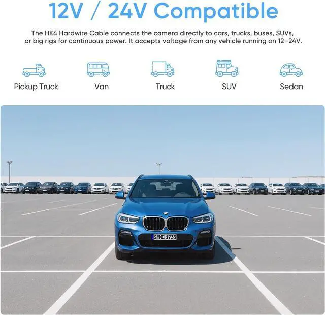 Alt view image 7 of 7 - VIOFO HK4 Acc Hardwire Cable, USB-C Hard Wire Cable for A329 series/A229 series/A119Mini2/A139Pro/WM1/T130 Dash Cam, Low Voltage Protection for Parking Mode (Fuse Tap Not Included)