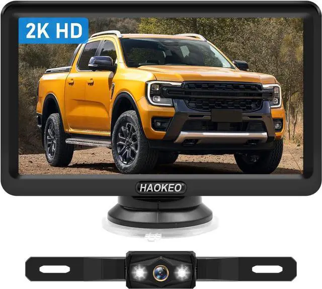 Main image of Backup Camera for Truck 7 Inch HD 2K Front Rear View Monitor kit Auto Color Image Night Vision, IP69 Waterproof DIY Grid Lines for Car/RV/Tractor/Semi-Trailers/Pickup H7