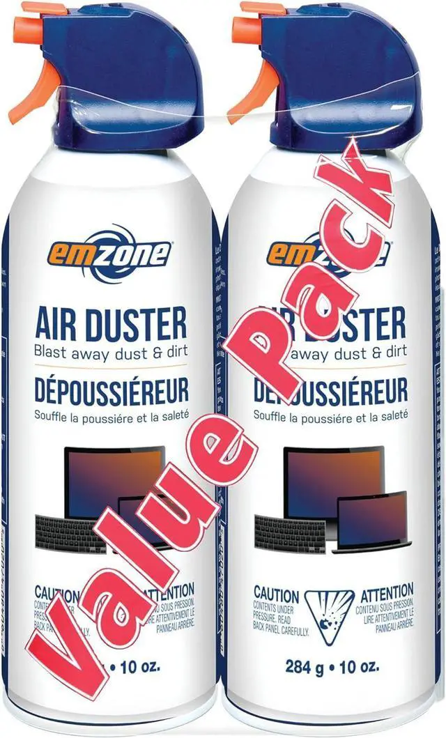 Main image of emzone Air Duster (aerosol) Double Pack-2x 284 Grams or 2 x 10 oz