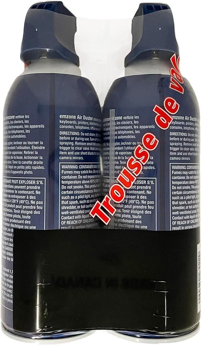 Alt view image 2 of 2 - emzone Air Duster (aerosol) Double Pack-2x 284 Grams or 2 x 10 oz