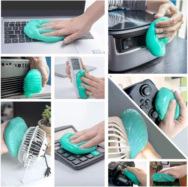 Alt view image 6 of 7 - ASFSKY Cleaning Gel for Keyboard Cleaner Car Slime Cleaner Universal Dust Cleaning Gels,Reusable Detailing Putty Goop Tool Sticky Gel for Laptop Keyboard,Car Interior Vents,Home, Office