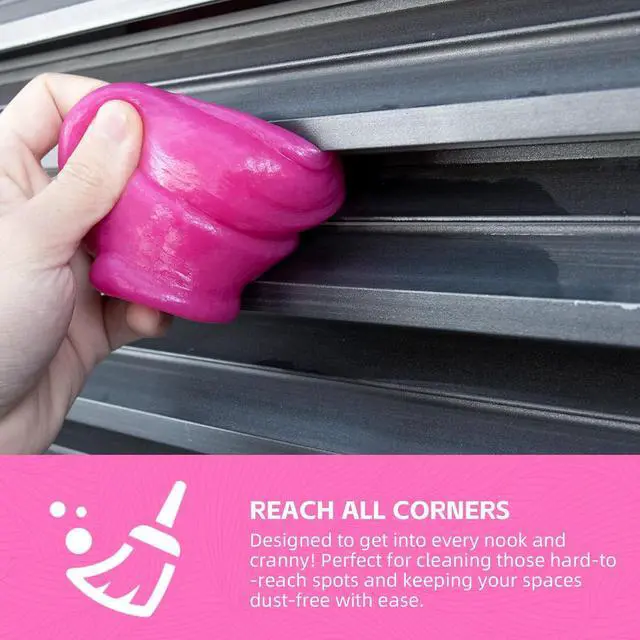 Alt view image 3 of 7 - ASFSKY Keyboard Cleaner Universal Cleaning Gel,Slime for Detailing Car Interior Dust Putty Cleaning Goop Cleaner Wipes Swaps for PC Tablet Laptop Keyboards, Cameras,Car Vents, 160g/5.6oz,Rose Red