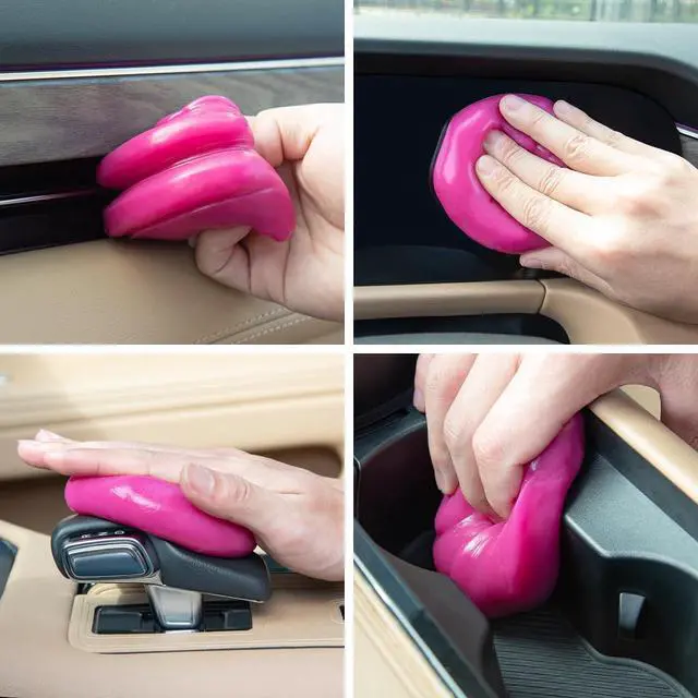 Alt view image 5 of 7 - ASFSKY Keyboard Cleaner Universal Cleaning Gel,Slime for Detailing Car Interior Dust Putty Cleaning Goop Cleaner Wipes Swaps for PC Tablet Laptop Keyboards, Cameras,Car Vents, 160g/5.6oz,Rose Red