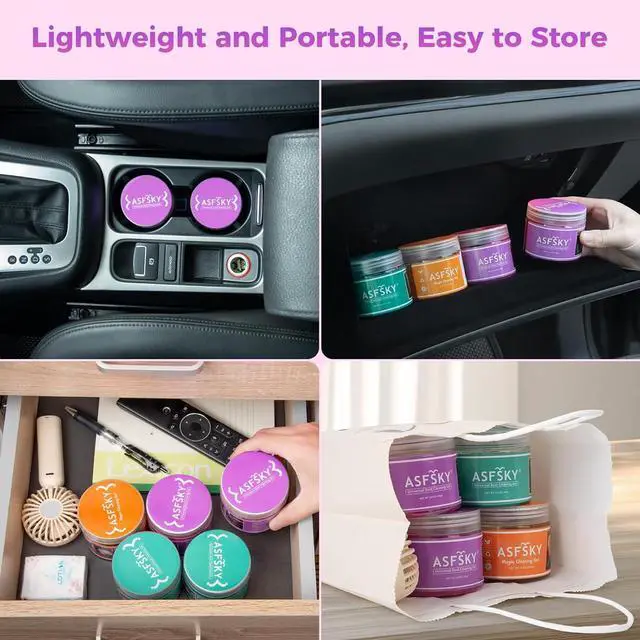 Alt view image 7 of 7 - ASFSKY Keyboard Cleaner Universal Cleaning Gel,Slime for Detailing Car Interior Dust Putty Cleaning Goop Cleaner Wipes Swaps for PC Tablet Laptop Keyboards, Cameras,Car Vents, 160g/5.6oz,Rose Red