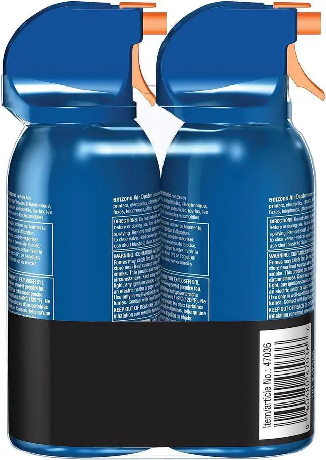 Alt view image 2 of 2 - Emzone Air Dusters (Aerosol) - Mini Double Pack - 2 x 3.5 oz - Blast Away Dust and Dirt (47036)