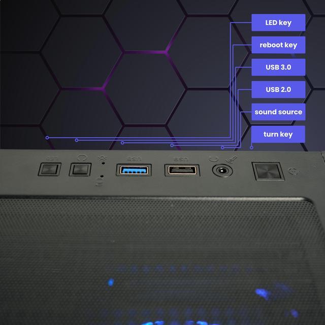 Alt view image 5 of 6 - Hyper Cyber Rage Y Liquid Cool Gaming Desktop - AMD Ryzen 7 7800X3D, Nvidia Geforce RTX 4070 SUPER, 64GB DDR5, 1TB SSD, Windows 11, WiFi, Xtreme VR