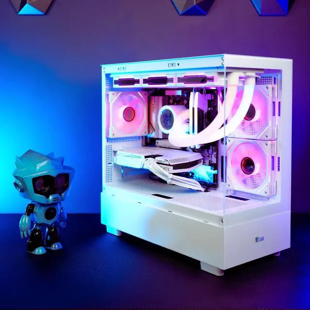 Alt view image 6 of 6 - Hyper Cyber Rage Y Liquid Cool Gaming Desktop - AMD Ryzen 5 7600X, Nvidia Geforce RTX 4060, 32GB DDR5, 1TB SSD, Windows 11, WiFi, Xtreme VR