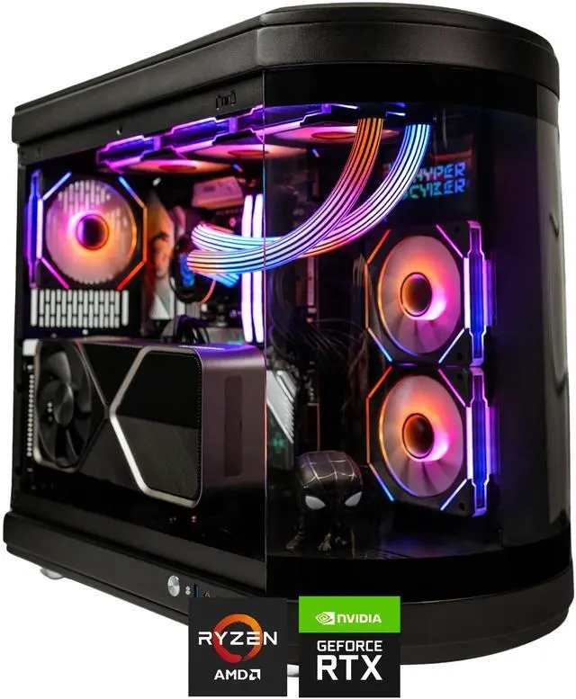Main image of Hyper Cyber Ultra Y Liquid Cool Gaming Desktop - AMD Ryzen 7 9800X3D, Nvidia GeForce RTX 5080 16GB, 64GB DDR5, 2TB SSD, Windows 11, WiFi, Xtreme VR
