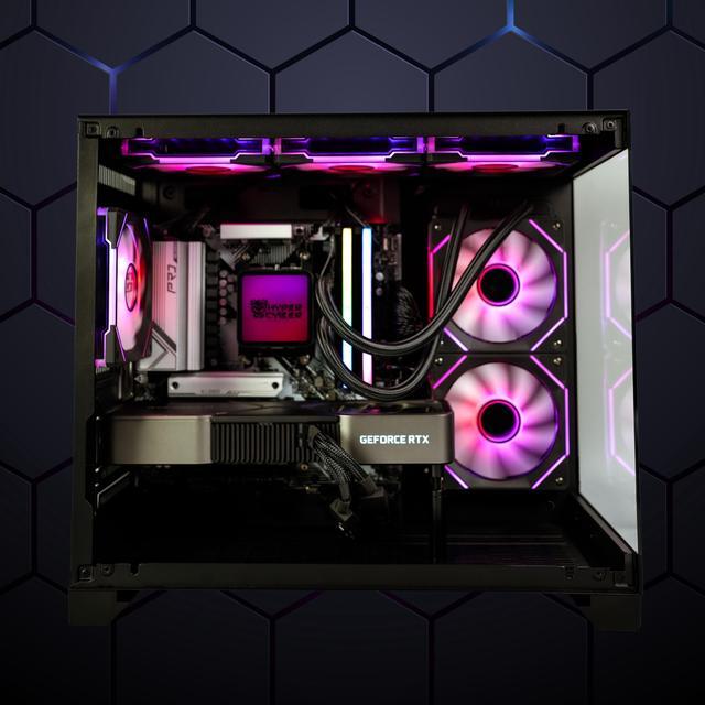 Alt view image 3 of 6 - Hyper Cyber Rage Q Liquid Cool Gaming Desktop - Intel Core i5-14600K, NVIDIA GeForce RTX 4060 8GB, DDR5-6400 RGB 32GB, 1TB NVMe M.2 SSD, Windows 11, WiFi, Xtreme VR