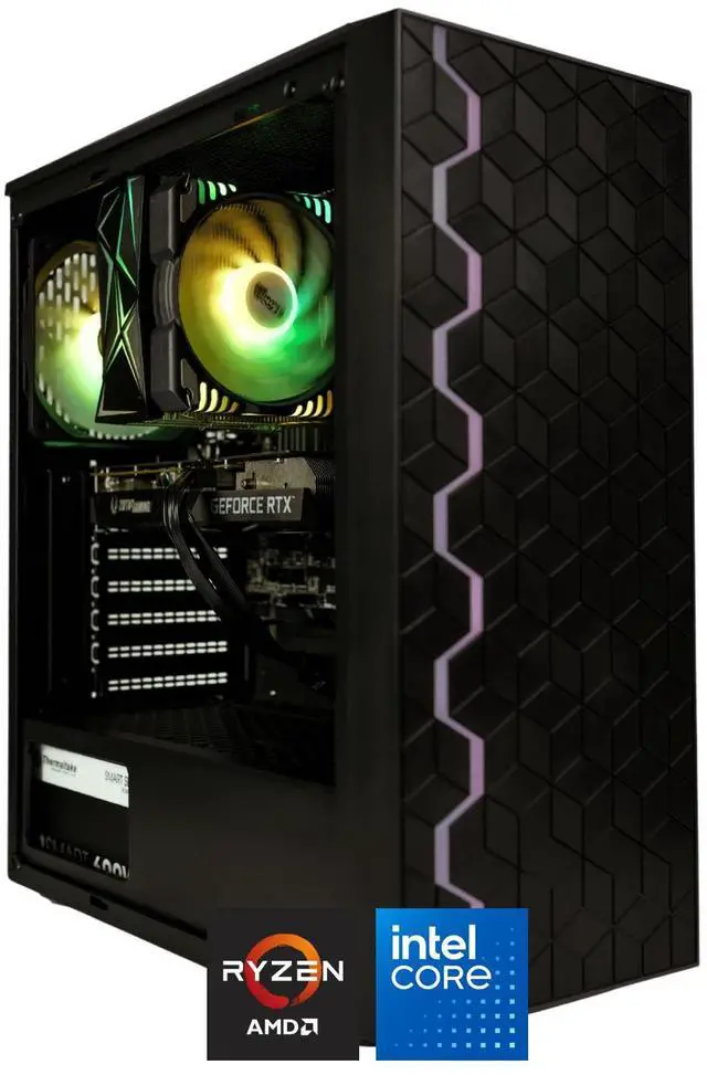 Main image of HYPER CYBER Storm X Gaming PC Desktop Computer AMD Ryzen 5 5600X, Intel ARC B580, 16GB DDR4, 1TB SSD, Windows 11 Home, VR Ready, RGB Lighting, WiFi, Ready to Use