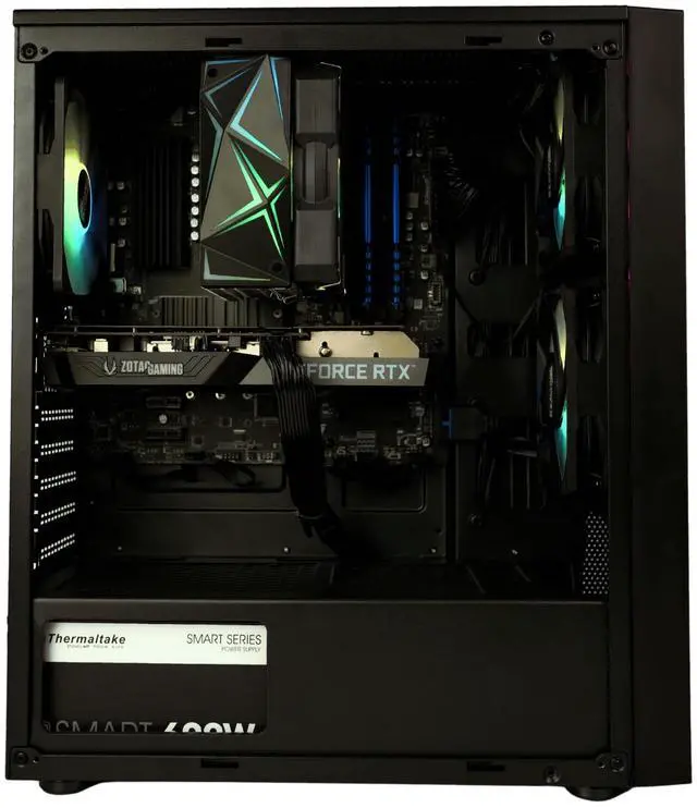 Alt view image 2 of 6 - HYPER CYBER Storm X Gaming PC Desktop Computer AMD Ryzen 5 5600X, Intel ARC B580, 16GB DDR4, 1TB SSD, Windows 11 Home, VR Ready, RGB Lighting, WiFi, Ready to Use