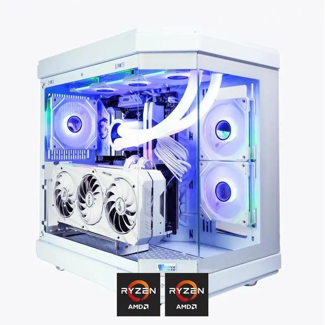 Main image of HYPER CYBER Ultra X Gaming PC Desktop Computer AMD Ryzen 7 7800X3D, AMD Radeon RX 9070, 32GB DDR5, 2TB SSD, Windows 11 Home, VR Ready, RGB Lighting, WiFi, Ready to Use