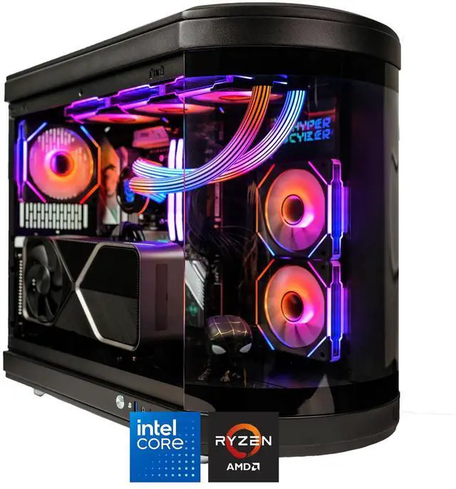 Main image of HYPER CYBER Ultra Y Gaming PC Desktop Computer Intel Core i7-14700K, AMD Radeon RX 7900 XTX, 64GB DDR5, 2TB SSD, Windows 11 Home, VR Ready, RGB Lighting, WiFi, Ready to Use