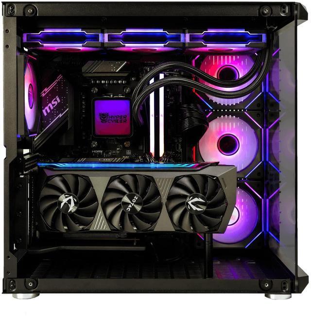 Alt view image 3 of 6 - HYPER CYBER Rage R Gaming PC Desktop Computer Intel Core i5-14600K, AMD Radeon RX 7900 XTX, 16GB DDR5, 2TB SSD, Windows 11 Home, VR Ready, RGB Lighting, WiFi, Ready to Use