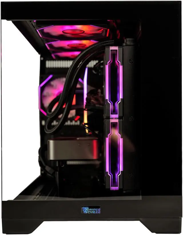 Alt view image 2 of 6 - HYPER CYBER Rage Q Gaming PC Desktop Computer Intel Core Ultra 5 225F, Intel ARC B580, 32GB DDR5, 1TB SSD, Windows 11 Home, VR Ready, RGB Lighting, WiFi, Ready to Use