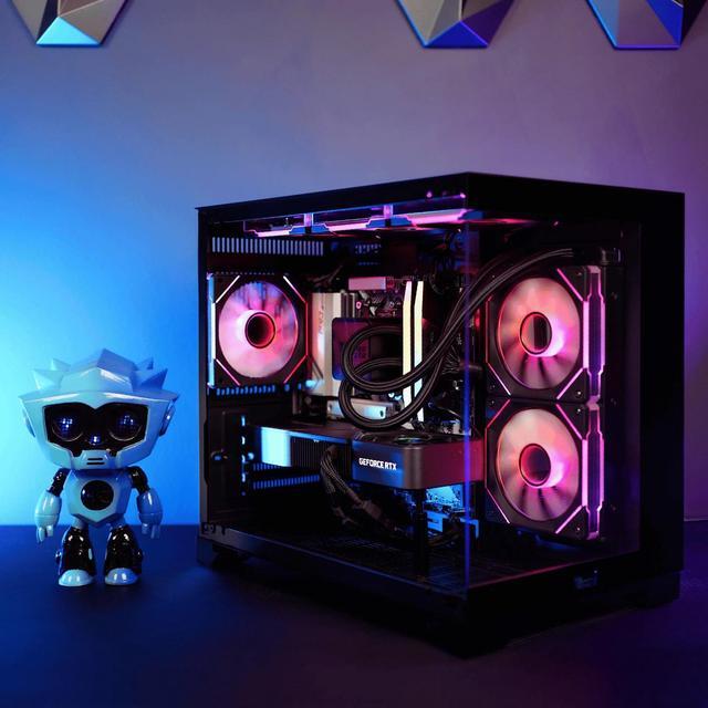 Alt view image 6 of 6 - HYPER CYBER Rage Q Gaming PC Desktop Computer Intel Core i5-14400F, NVIDIA GeForce RTX 4070 Ti SUPER, 32GB DDR5, 1TB SSD, Windows 11 Home, VR Ready, RGB Lighting, WiFi, Ready to Use