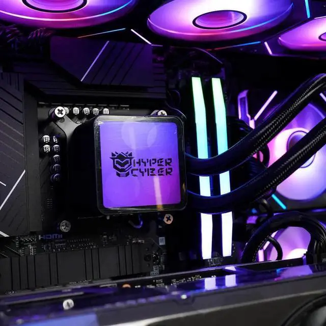 Alt view image 5 of 5 - HYPER CYBER Ultra X BLACK Gaming PC Desktop Computer