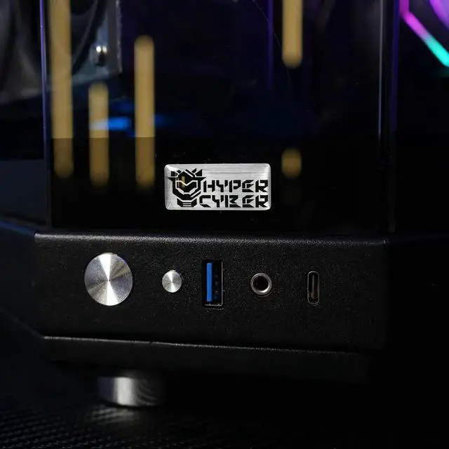 Alt view image 4 of 5 - HYPER CYBER Ultra X BLACK Gaming PC Desktop Computer Ryzen 7 9800X3D GeForce RTX 5070 32GB DDR5|2TB SSD