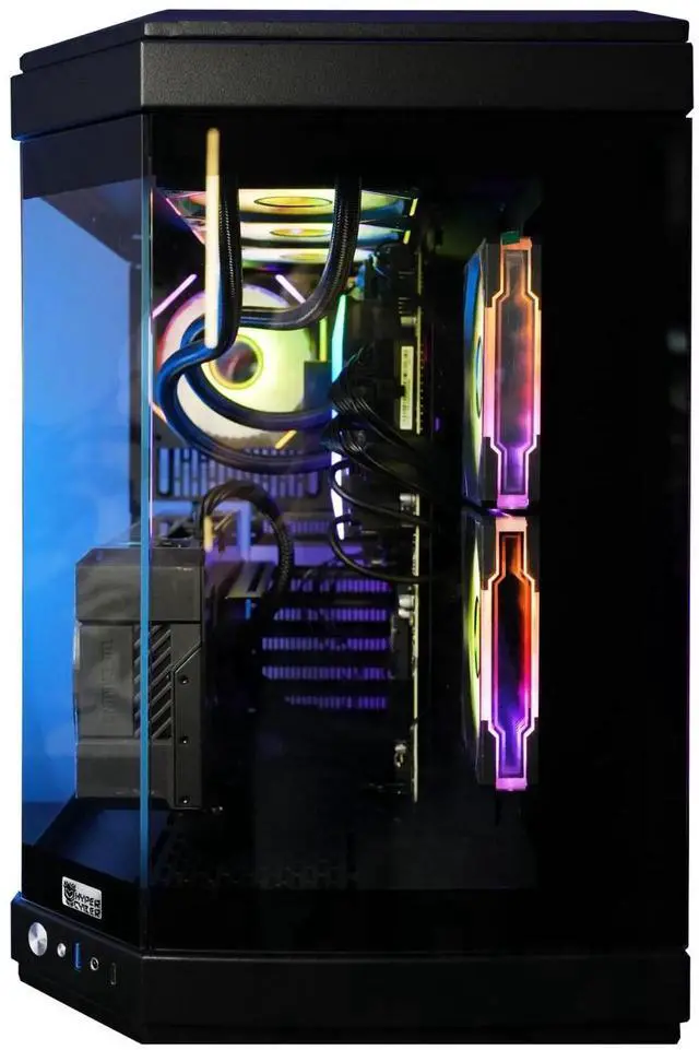 Alt view image 3 of 5 - HYPER CYBER Ultra X BLACK Gaming PC Desktop Computer Ryzen 7 9800X3D GeForce RTX 5070 32GB DDR5|2TB SSD