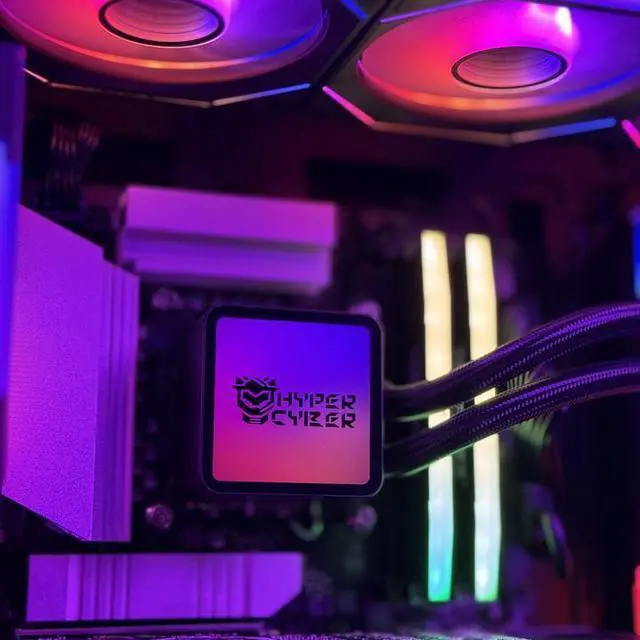 Alt view image 5 of 5 - HYPER CYBER Ultra X BLACK Gaming PC Desktop Computer Ryzen 7 9800X3D GeForce RTX 5070 32GB DDR5|2TB SSD