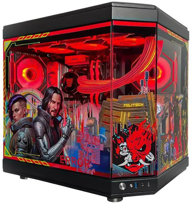 Alt view image 2 of 7 - HYPER CYBER PUNK Gaming PC Desktop Computer AMD Ryzen 9 9950X3D GeForce RTX 5070 32GB|2TB, Windows 11 Home, VR Ready, RGB Lighting, WiFi, Ready to Use