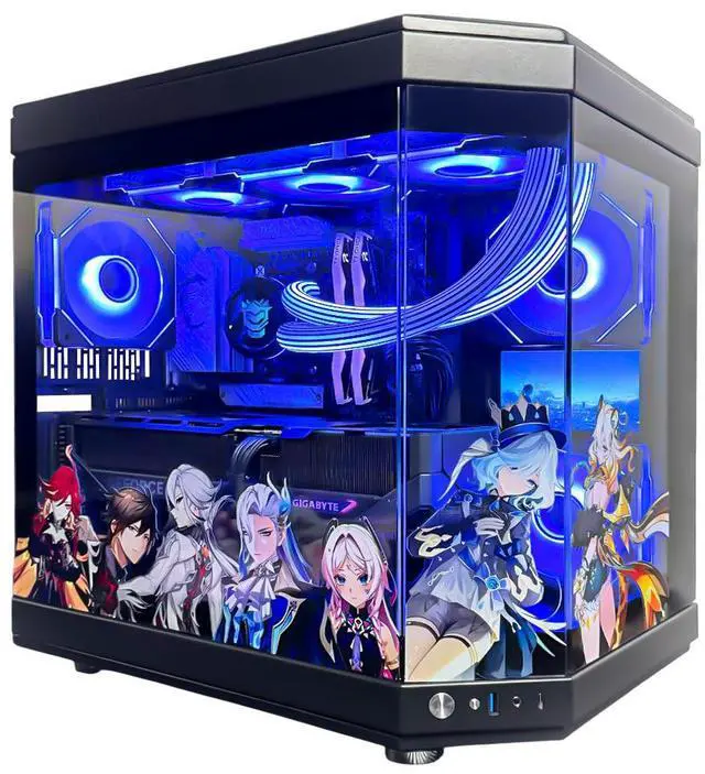 Alt view image 2 of 6 - HYPER CYBER Anime Gaming PC Desktop Computer AMD Ryzen 7 7800X3D GeForce RTX 5070 32GB|2TB, Windows 11 Home, VR Ready, RGB Lighting, WiFi, Ready to Use