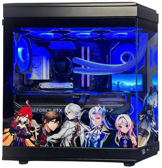 Alt view image 3 of 6 - HYPER CYBER Anime Gaming PC Desktop Computer AMD Ryzen 7 7800X3D GeForce RTX 5070 32GB|2TB, Windows 11 Home, VR Ready, RGB Lighting, WiFi, Ready to Use