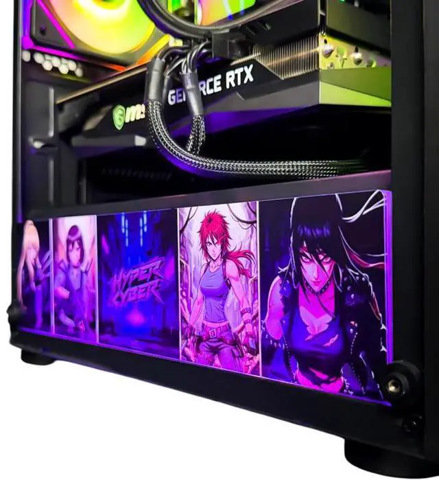 Alt view image 5 of 6 - HYPER CYBER GAME Gaming PC Desktop Computer, AMD Ryzen 7 7800X3D GeForce RTX 5060 32GB|2TB, Windows 11 Home, VR Ready, RGB Lighting, WiFi, Ready to Use