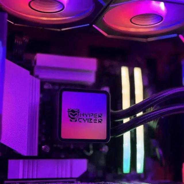 Alt view image 5 of 5 - HYPER CYBER Ultra X BLACK Gaming PC Desktop Computer AMD Ryzen 7 7800X3D Nvidia GeForce RTX 5060 1TB, Windows 11 Home, VR Ready, RGB Lighting, WiFi, Ready to Use