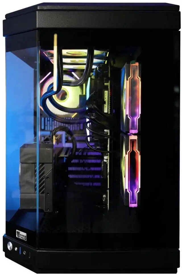 Alt view image 3 of 5 - HYPER CYBER Ultra X BLACK Gaming PC Desktop Computer AMD Ryzen 7 7800X3D Nvidia GeForce RTX 5060 1TB, Windows 11 Home, VR Ready, RGB Lighting, WiFi, Ready to Use