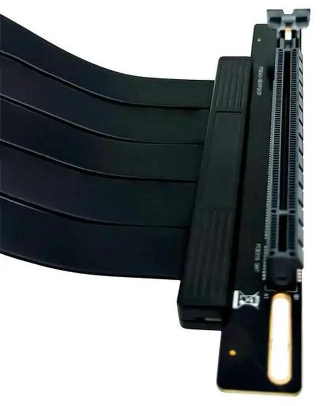 Alt view image 4 of 6 - Hyper Cyber Vertical GPU Support Bracket with 200mm PCIe 4.0 Riser Cable White, Anti-Sag, ATX Case, Gaming Build, Modding Accessory, Black