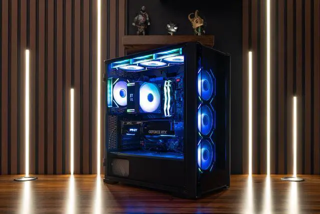 Alt view image 2 of 2 - Hyper Cyber NOVA Gaming Desktop AMD Ryzen 7 7800X3D, NVIDIA GeForce RTX 5070 Ti, 64GB DDR5, 4TB SSD, Windows 11 Home, RGB Lighting, WiFi, Ready to Use