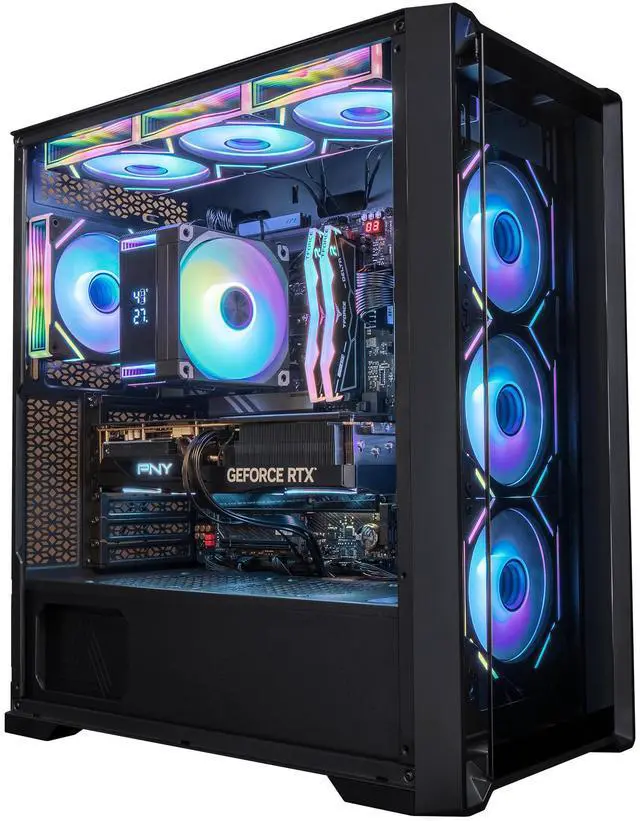 Main image of Hyper Cyber NOVA Gaming Desktop AMD Ryzen 9 9950X3D, NVIDIA GeForce RTX 5070 TI, 64GB DDR5, 4TB SSD, Windows 11 Home, RGB Lighting, WiFi, Ready to Use
