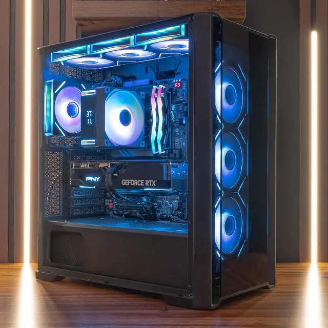 Alt view image 4 of 4 - Hyper Cyber NOVA Gaming Desktop AMD Ryzen 9 9950X3D, NVIDIA GeForce RTX 5070 TI, 64GB DDR5, 4TB SSD, Windows 11 Home, RGB Lighting, WiFi, Ready to Use