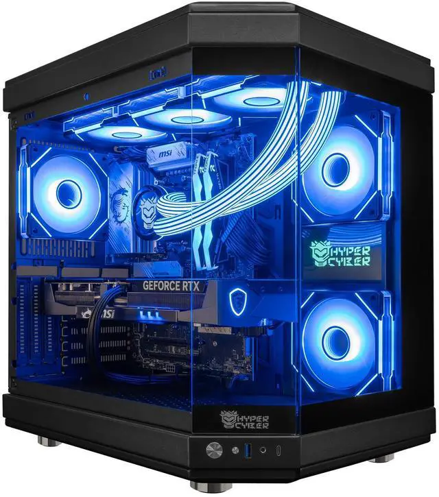 Hyper Cyber ULTRA BLACK Gaming Desktop AMD Ryzen 9 9950X3D, NVIDIA